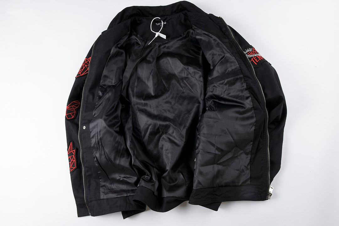 Tuff Crowd Dog Head Embroidered Multi-Pocket Zip Jacket - Black - product image 4