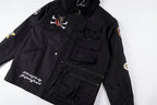 Tuff Crowd Cartoon Dog Head Embroidered Multi-Pocket Zip Jacket - Black - product image 11