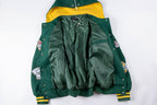Tuff Crowd Cartoon Dog Head Embroidered Multi-Pocket Hooded Varsity Jacket - Green - product image 4