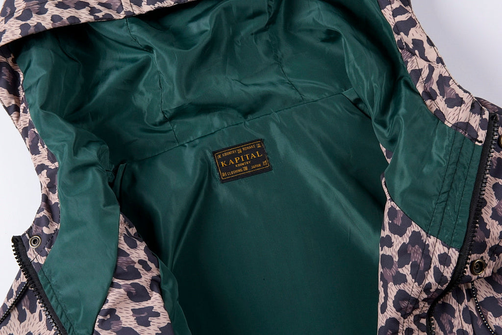 Kapital Kountry Leopard Print Green Camo Hooded Cropped Jacket - product image 5