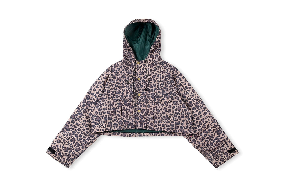 Kapital Kountry Leopard Print Green Camo Hooded Cropped Jacket - product image 1