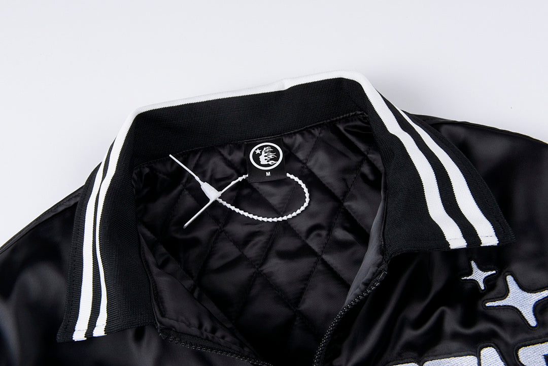 Hellstar Path to Paradise Heavy Embroidered Padded Bomber Jacket - Black / Green - product image 6