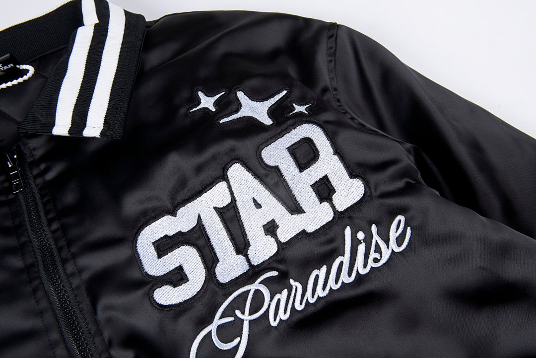 Hellstar Path to Paradise Heavy Embroidered Padded Bomber Jacket - Black / Green - product image 8