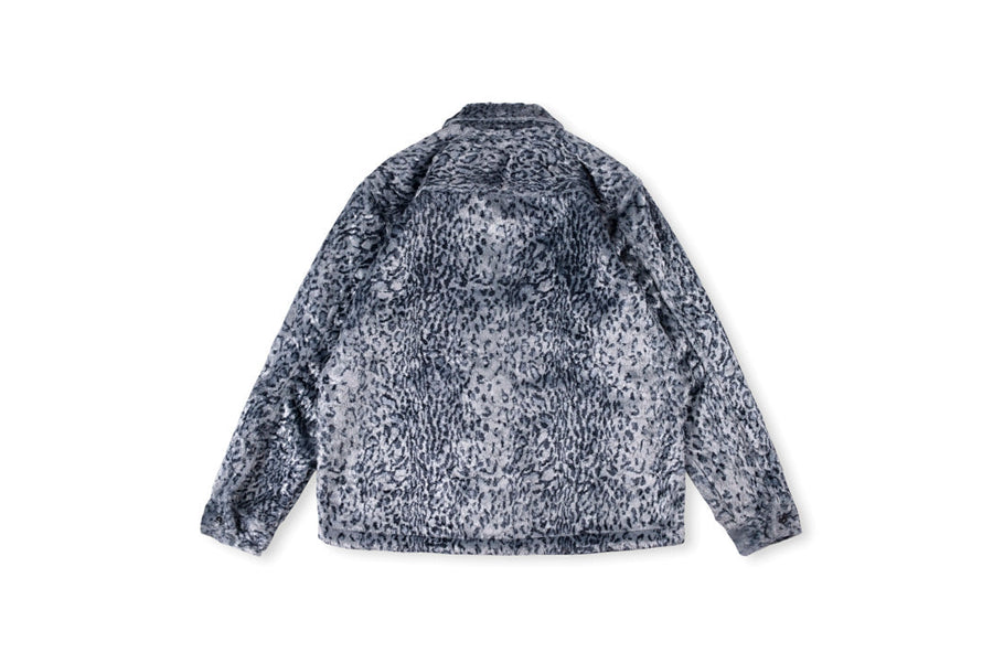 CPFM Ranch Zip Jacket in Spotted Leopard Brushed Suede - Gray