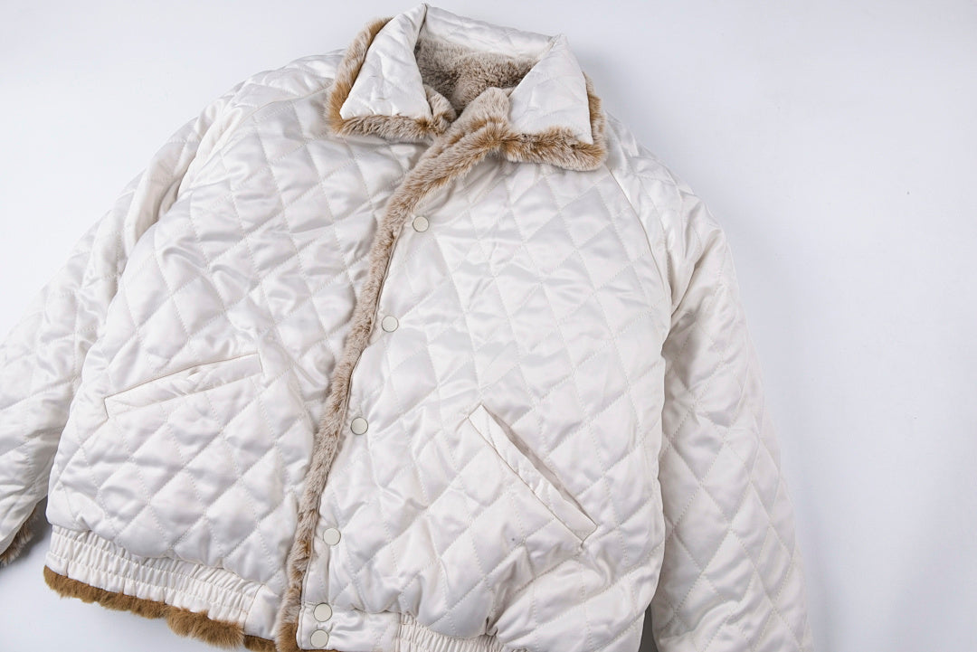 CPFM Bigfoot Sherpa Double-Sided Embroidered Jacket - White / Beige Camo - product image 4
