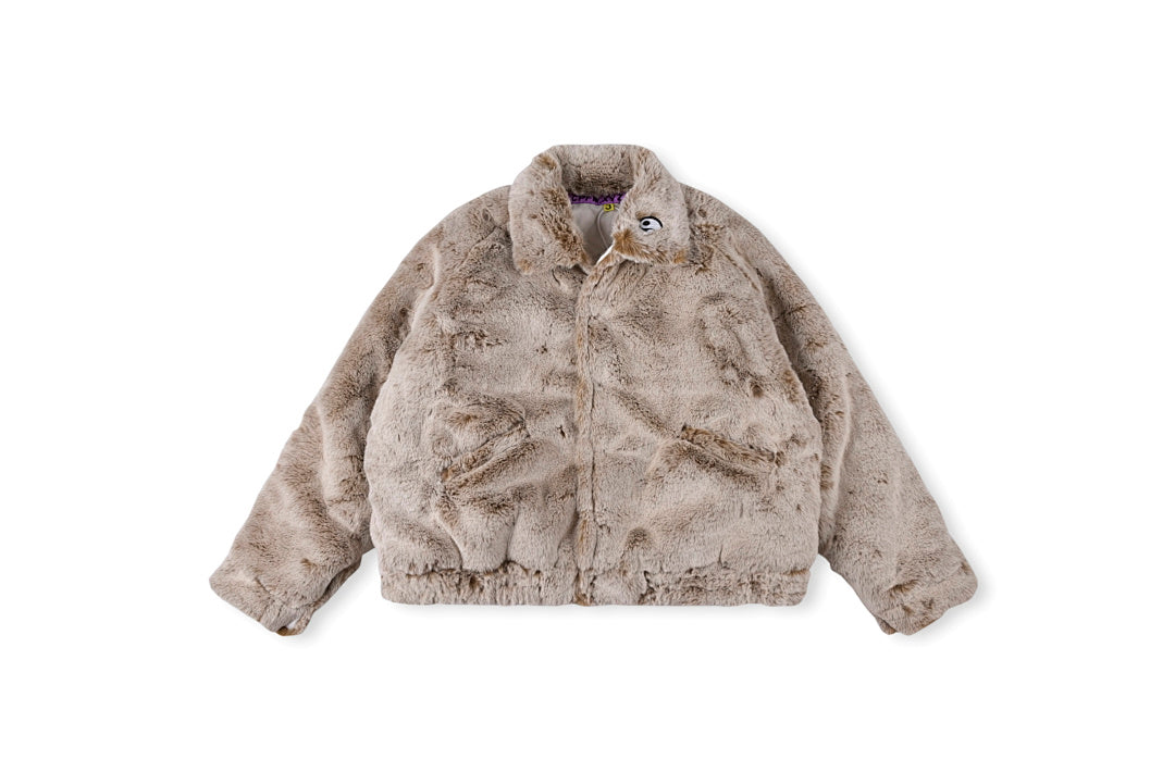 CPFM Bigfoot Sherpa Double-Sided Embroidered Jacket - White / Beige Camo - product image 1
