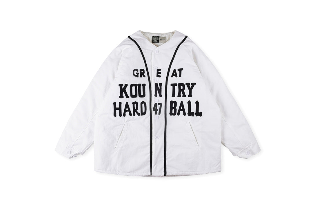 Kapital Kountry Cotton Linen Canvas Varsity Jacket - White - product image 1