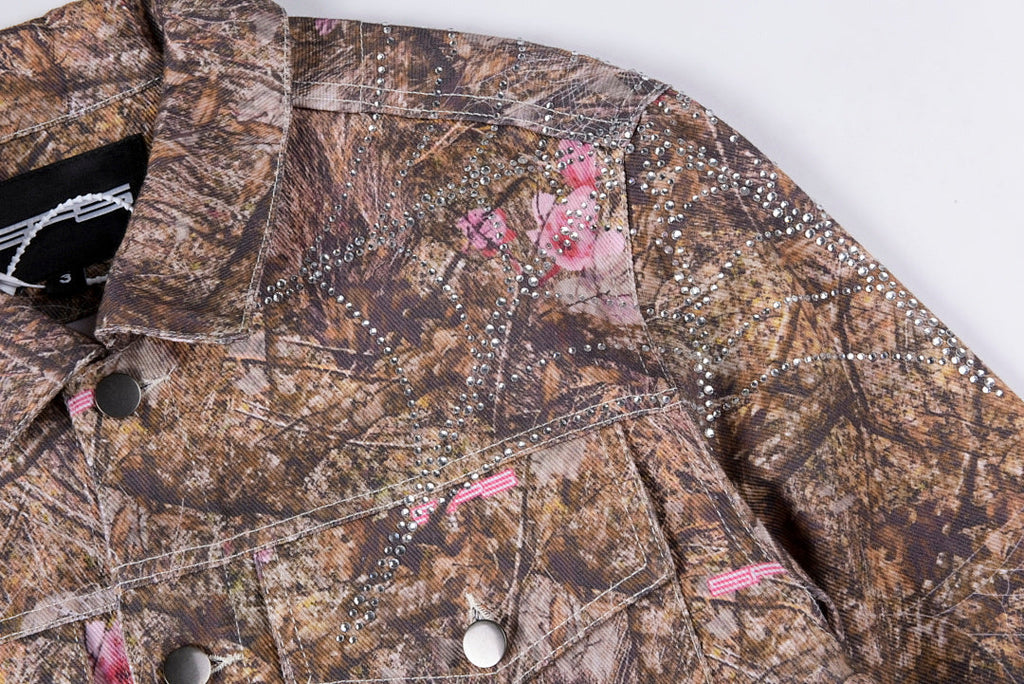 Sp5der 555555 Real Tree Og Web Denim Jacket - Beige Camo - product image 5