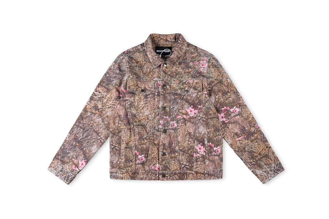 Sp5der 555555 Real Tree Og Web Denim Jacket - Beige Camo - product image 1