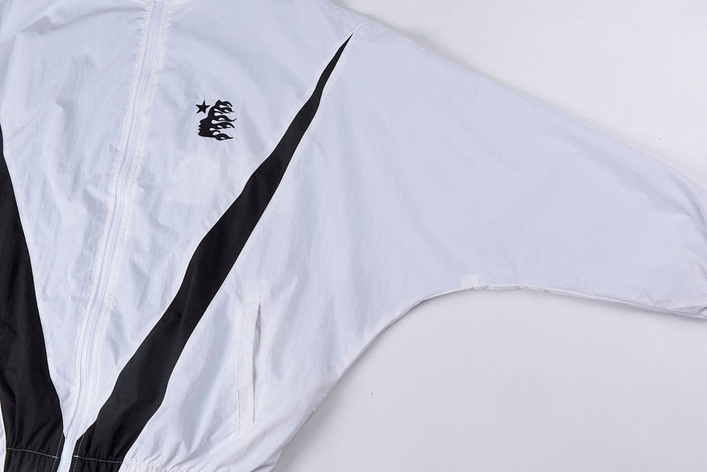 Hellstar Studios Thriller Paneled Embroidered Track Jacket - Black White - product image 7