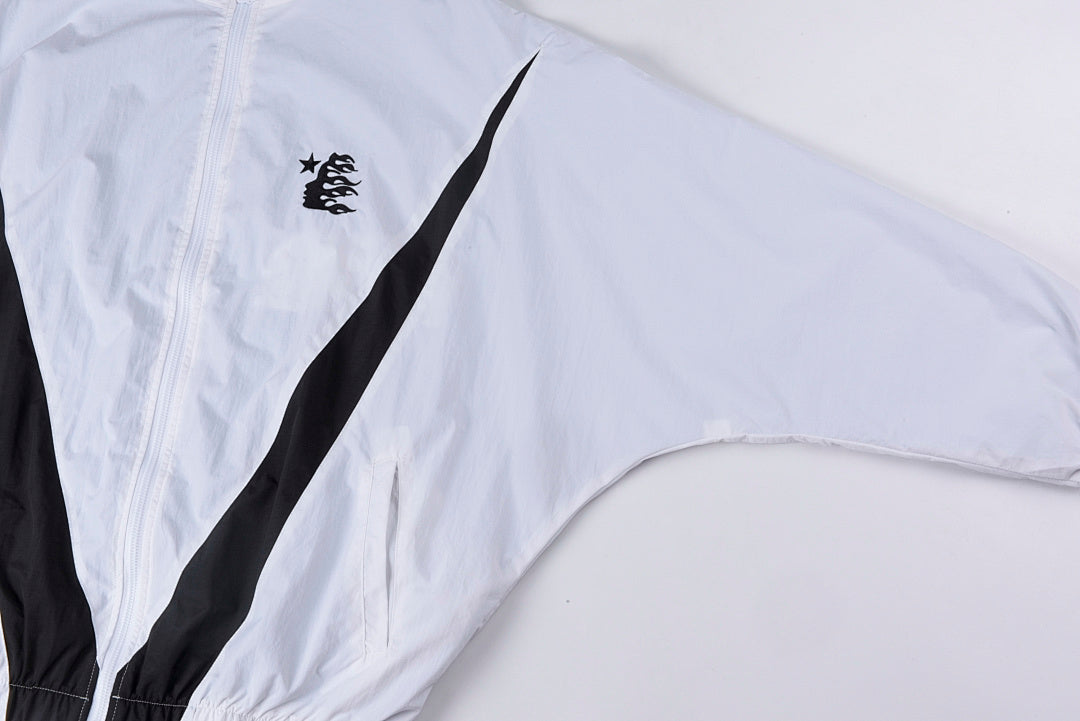 Hellstar Studios Thriller Paneled Embroidered Track Jacket - Black White - product image 7