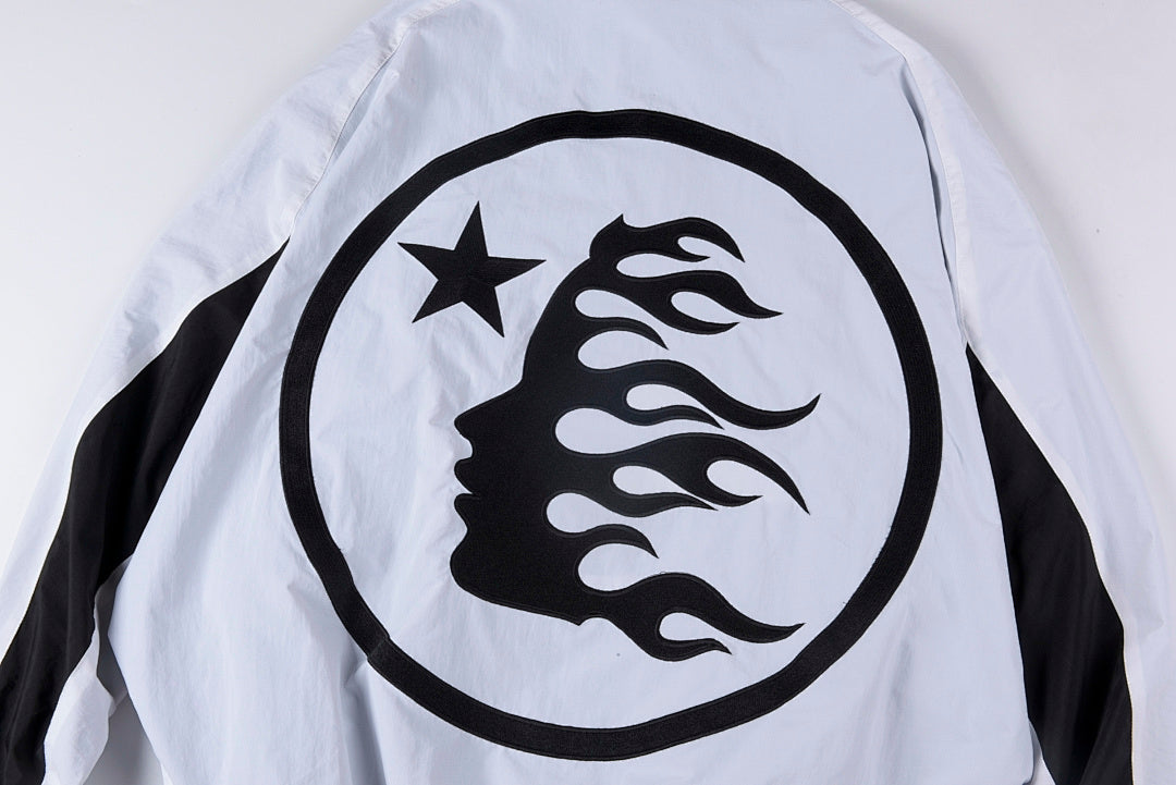 Hellstar Studios Thriller Paneled Embroidered Track Jacket - Black White - product image 10
