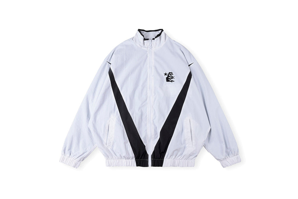 Hellstar Studios Thriller Paneled Embroidered Track Jacket - Black White - product image 1