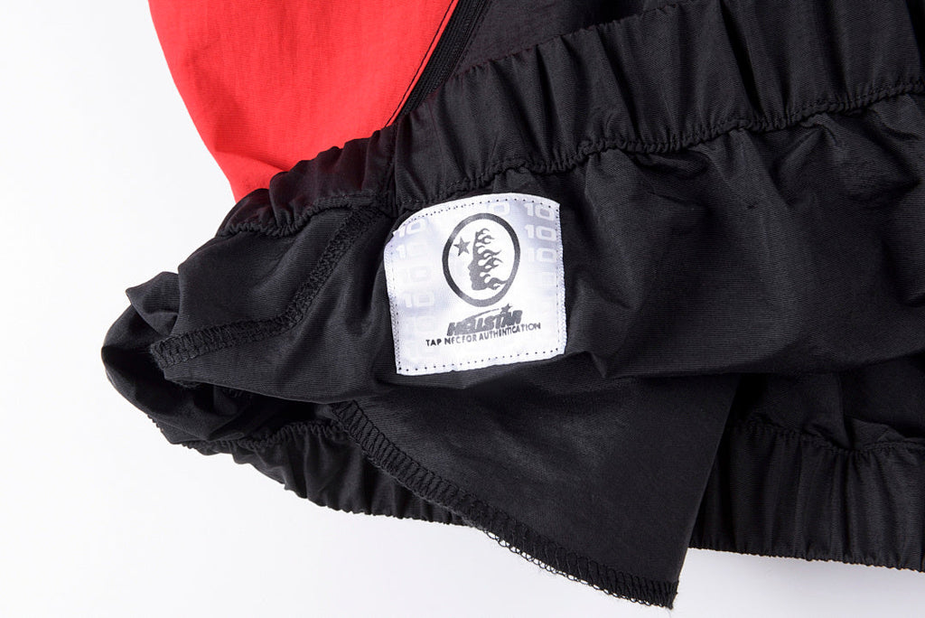 Hellstar Studios Sample Wave-Panel Windbreaker Jacket - Black Red / Black Gray / White - product image 3