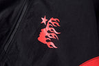 Hellstar Studios Sample Wave-Panel Windbreaker Jacket - Black Red / Black Gray / White - product image 7