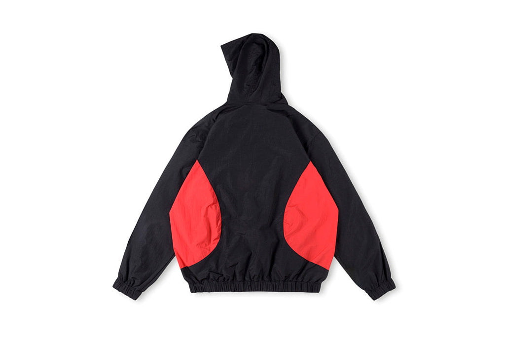 Hellstar Studios Sample Wave-Panel Windbreaker Jacket - Black Red / Black Gray / White - product image 11