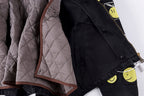 Kapital Kountry Smiley Embroidered Washed Denim Jacket with Removable Liner - Black - product image 3