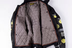 Kapital Kountry Smiley Embroidered Washed Denim Jacket with Removable Liner - Black - product image 4