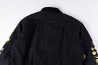 Kapital Kountry Smiley Embroidered Washed Denim Jacket with Removable Liner - Black - product image 13