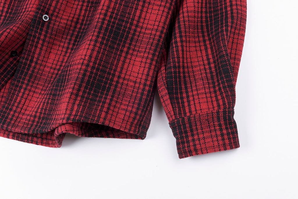 Hellstar Studios Graphic Wool-Blend Plaid Shirt Jacket - Burgundy Plaid / Navy Plaid / Green Plaid - product image 7
