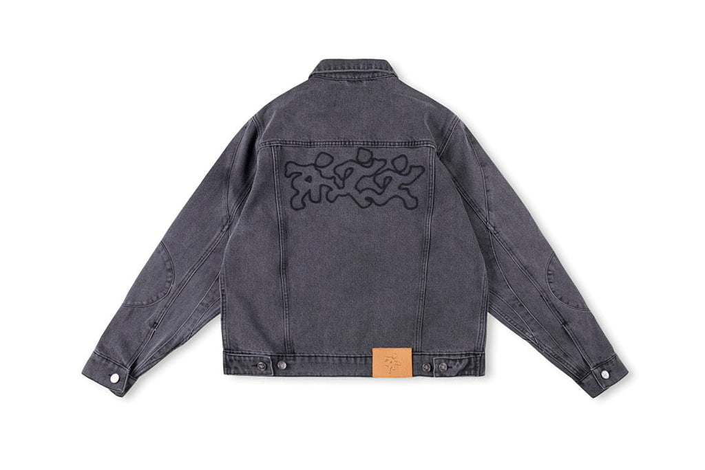 Project Capri Emergency Embroidered Denim Jacket - Black / Navy - product image 3
