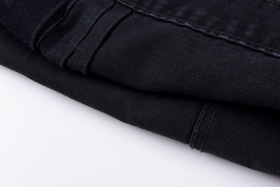 Project Capri Emergency Embroidered Denim Jacket - Black / Navy - product image 5