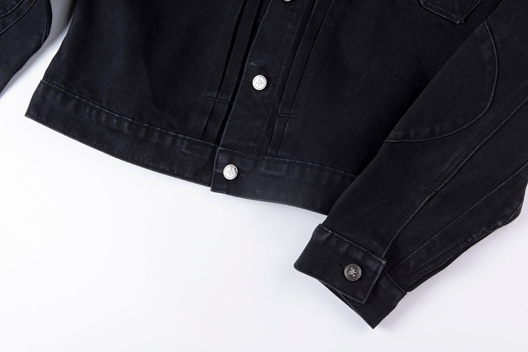 Project Capri Emergency Embroidered Denim Jacket - Black / Navy - product image 7