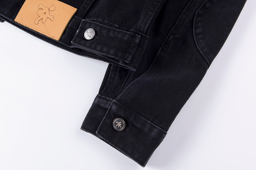 Project Capri Emergency Embroidered Denim Jacket - Black / Navy - product image 10