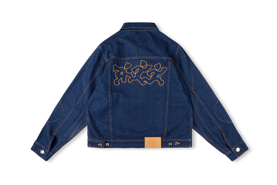 Project Capri Emergency Embroidered Denim Jacket - Black / Navy
