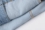 Sp5der 555555 Graphic Print Denim Jacket - Light Blue Denim - product image 3