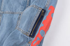 Sp5der 555555 Graphic Print Denim Jacket - Light Blue Denim - product image 6