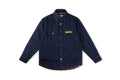 Sp5der Worldwide 555555 Heavy Embroidery Plaid Denim Jacket - Navy Red Plaid - product image 1