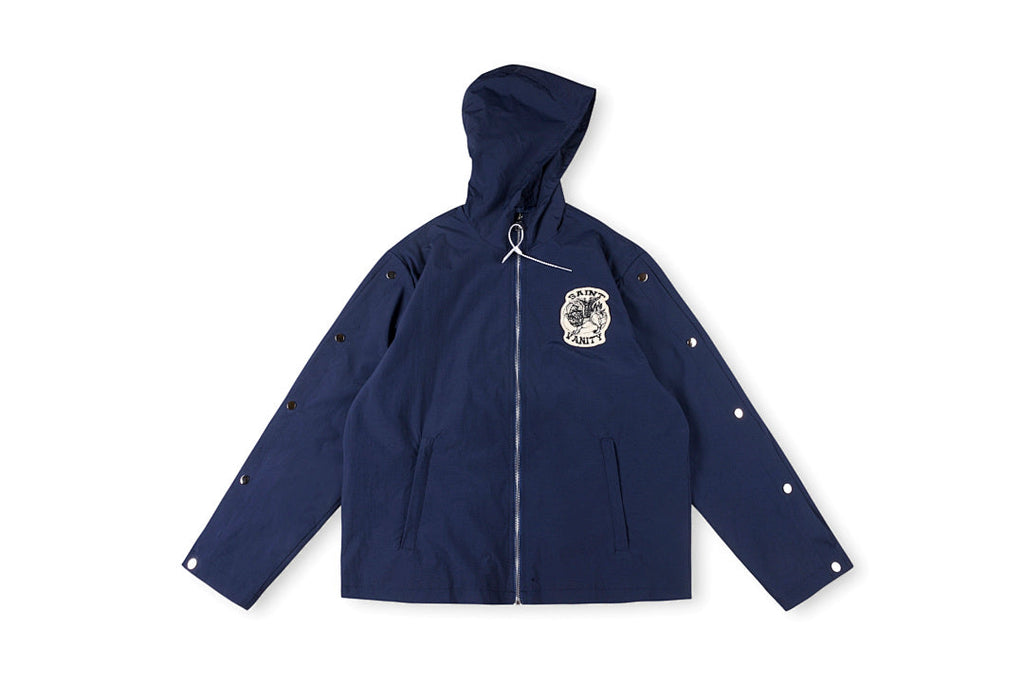 Saint Vanity Embroidered Studded Athletic Windbreaker Jacket - product image 4