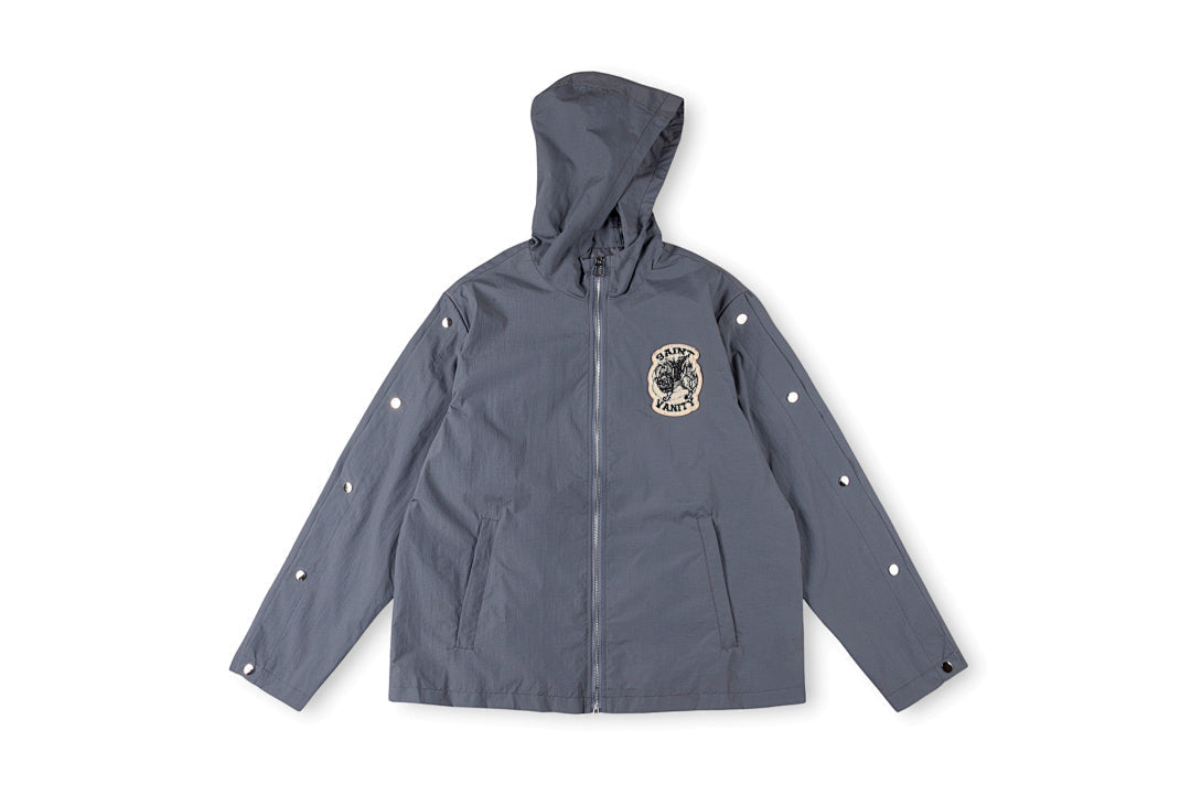 Saint Vanity Embroidered Studded Athletic Windbreaker Jacket - product image 12