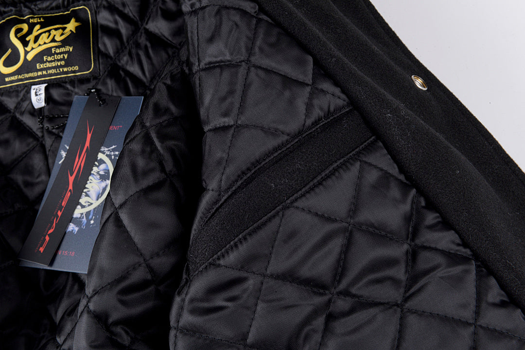 Hellstar Studios Friends & Family Heavy Embroidery Jacket - Black / Gray / Burgundy - product image 3