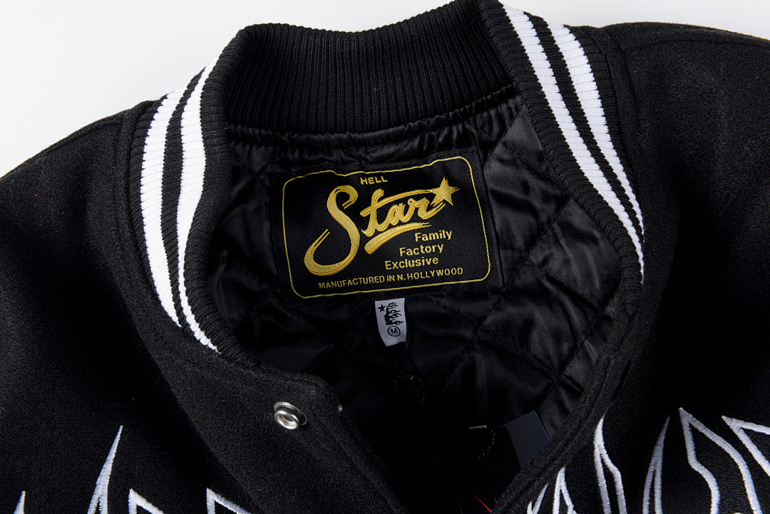 Hellstar Studios Friends & Family Heavy Embroidery Jacket - Black / Gray / Burgundy - product image 6