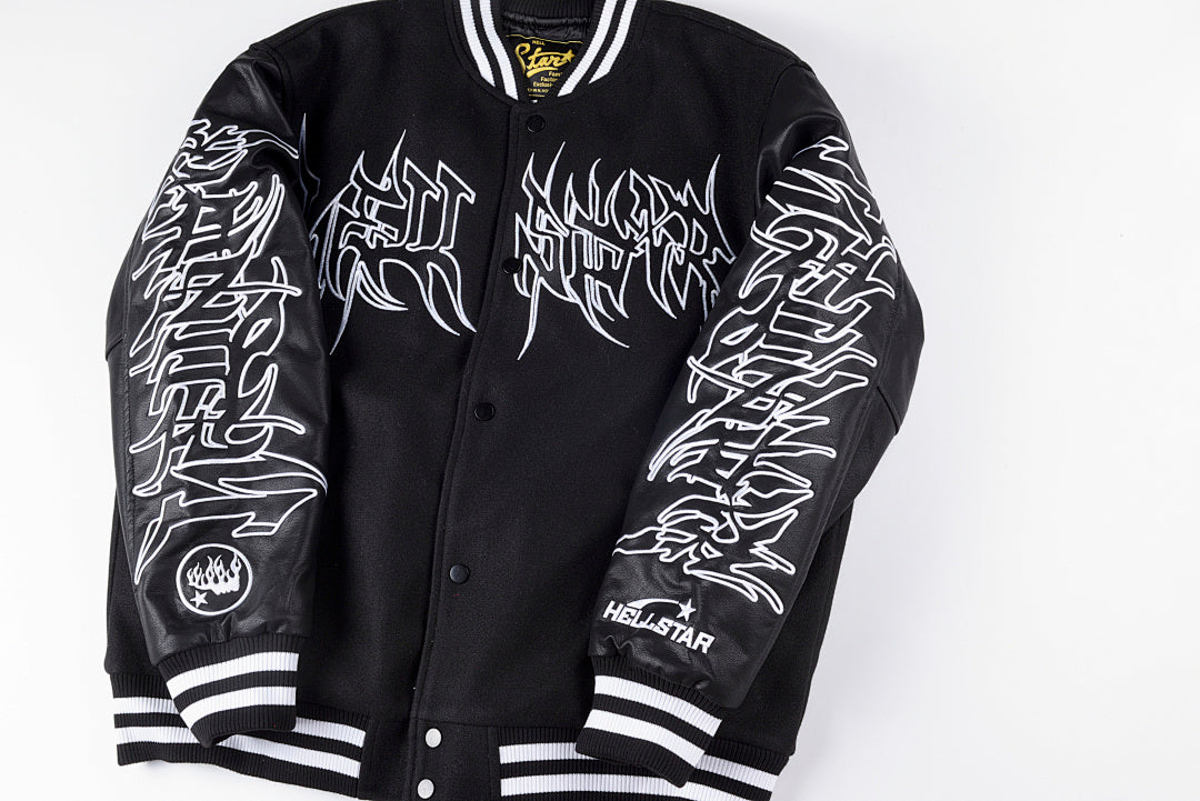 Hellstar Studios Friends & Family Heavy Embroidery Jacket - Black / Gray / Burgundy - product image 12