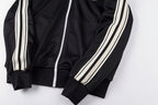 Saint Vanity Embroidered Stripe Athletic Zip-Up Track Jacket - Red / Blue / Black - product image 11