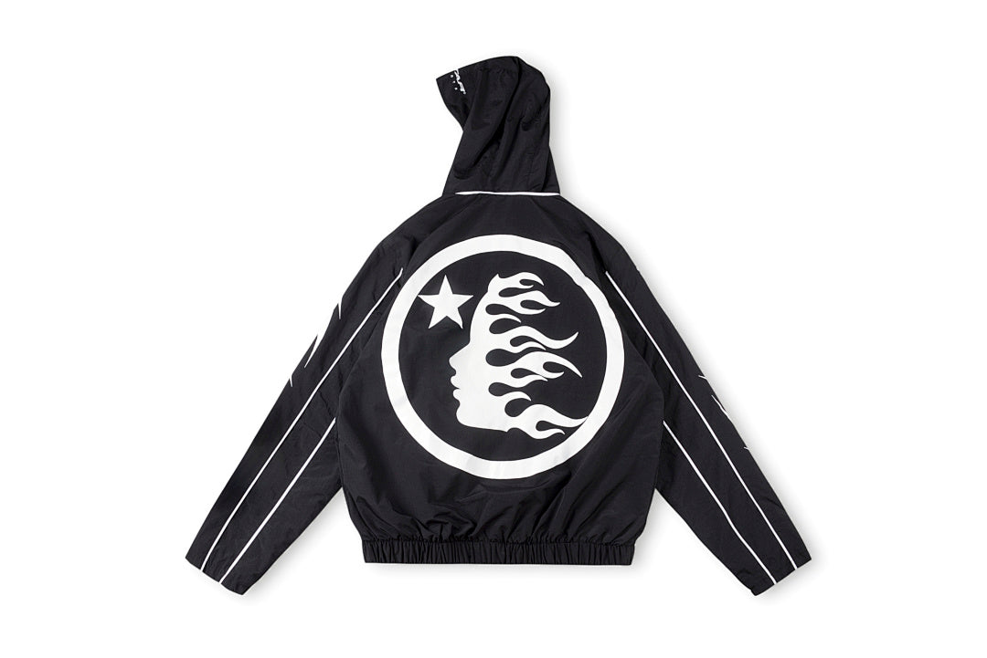 Hellstar Studios Sample Color-Block Patchwork Hoodie Set - Black / White - product image 3