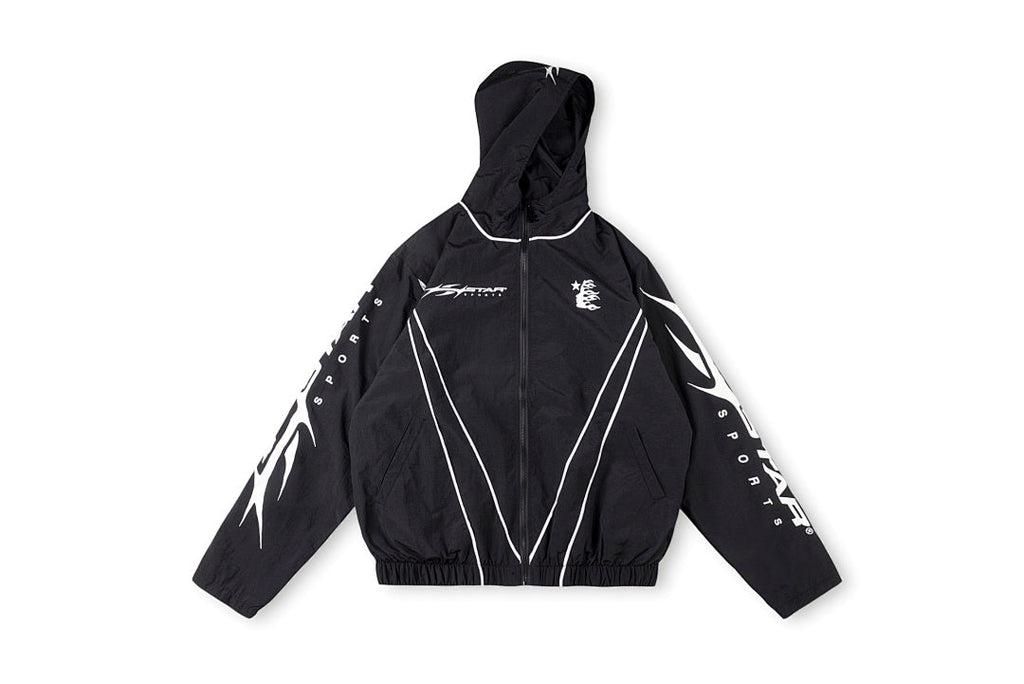 Hellstar Studios Sample Color-Block Patchwork Hoodie Set - Black / White - product image 4