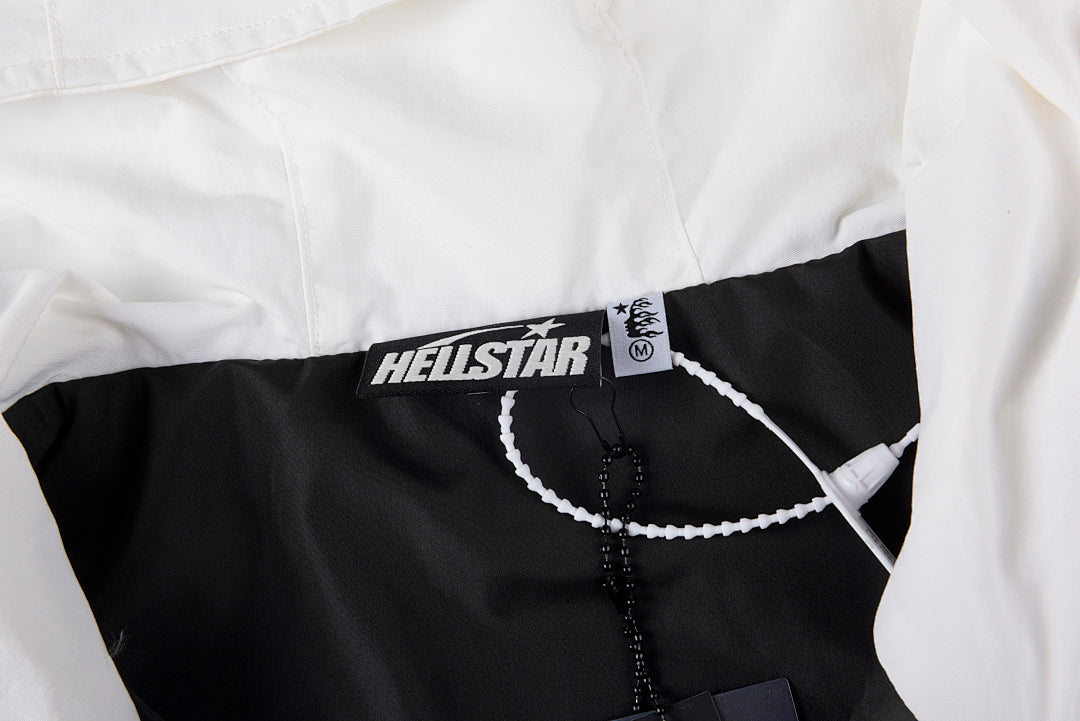 Hellstar Studios Sample Color-Block Patchwork Hoodie Set - Black / White - product image 8