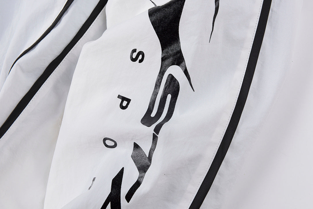 Hellstar Studios Sample Color-Block Patchwork Hoodie Set - Black / White - product image 10