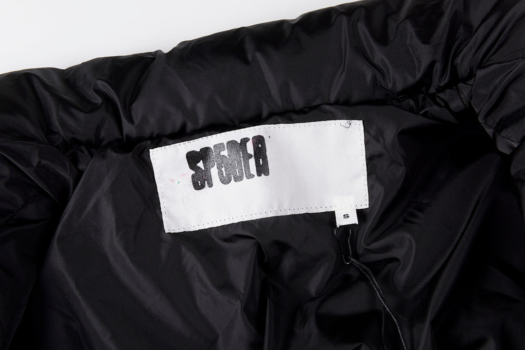 Sp5der 555555 3D Graphic Puffer Jacket - Black / Pink - product image 6
