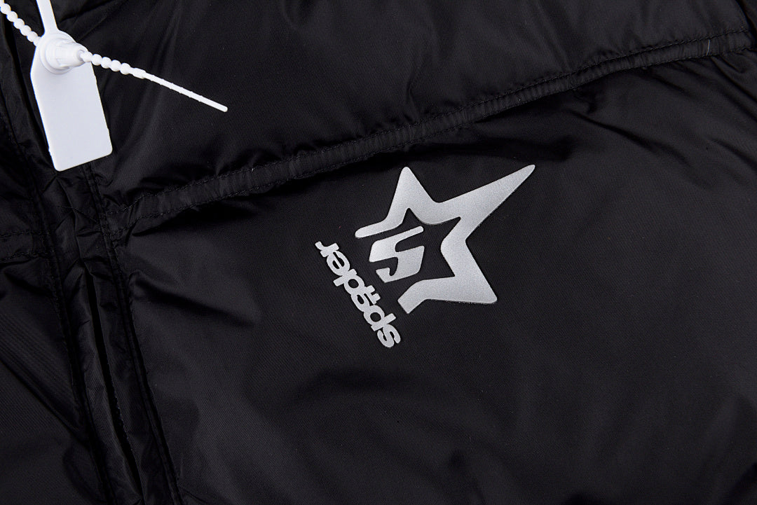 Sp5der 555555 3D Graphic Puffer Jacket - Black / Pink - product image 7