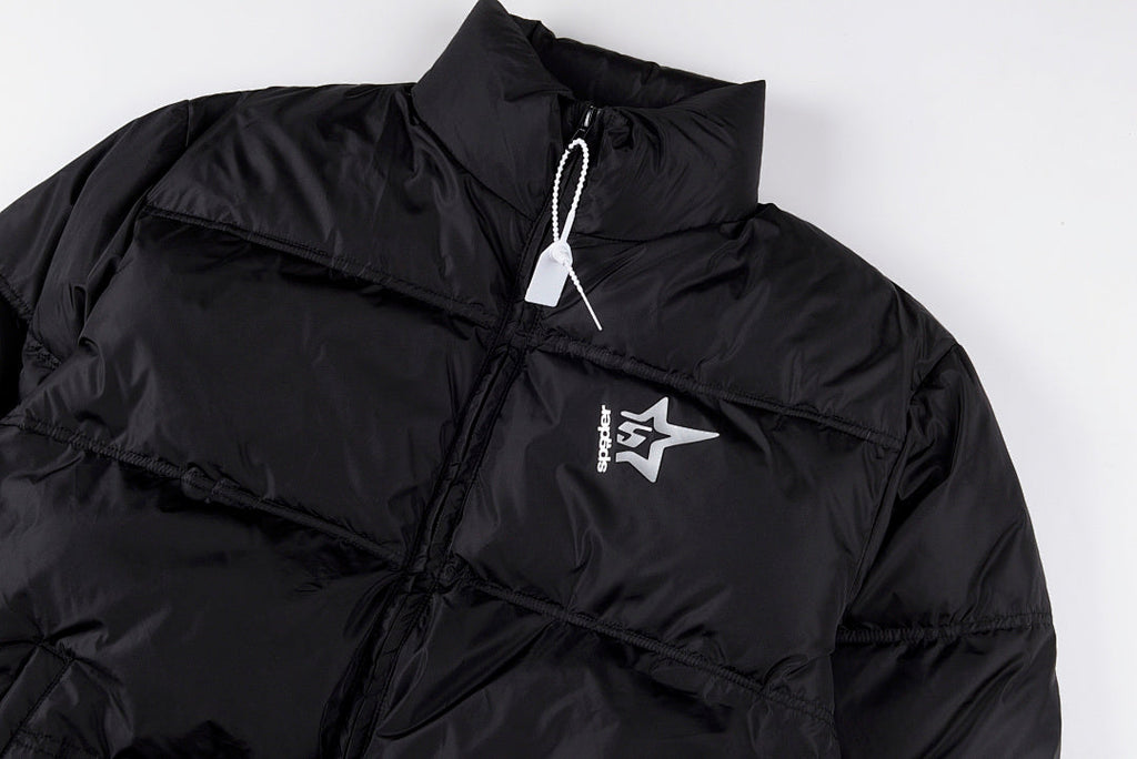 Sp5der 555555 3D Graphic Puffer Jacket - Black / Pink - product image 10