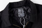 That's A Awful Lot of Cough Syrup Graphic Letter Print Padded Shirt Jacket - Black / Navy / Beige - product image 6
