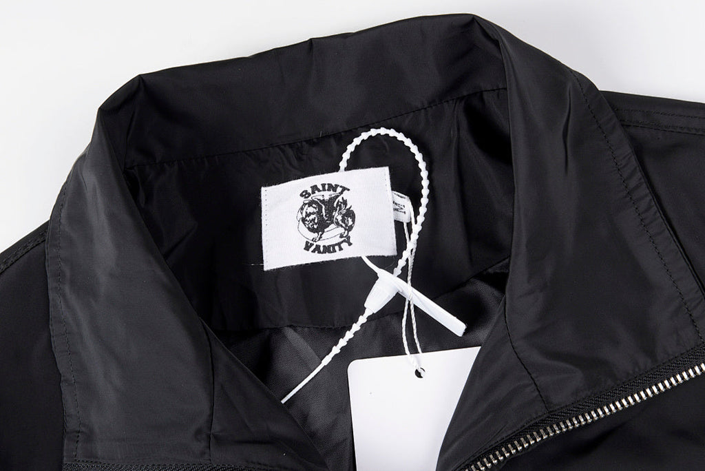Saint Vanity Studded Athletic Track Set Jacket - Gray / Black / Red - product image 8