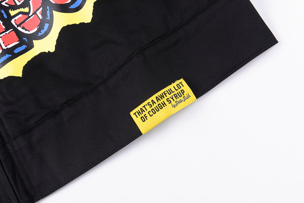 That's A Awful Lot of Cough Syrup American Graphic Print Lapel Jacket - Black - product image 6