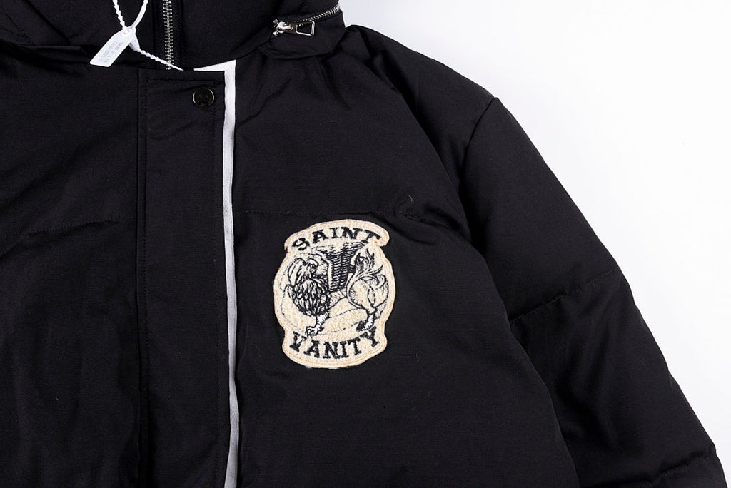 Saint Vanity Embroidered Puffer Jacket - Black / Olive - product image 9