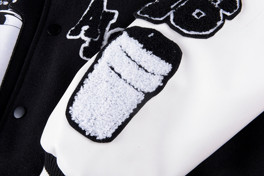That's A Awful Lot of Cough Syrup Heavy Full Embroidery Varsity Wool Jacket - product image 9